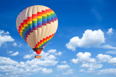 Hot air balloon in the sky