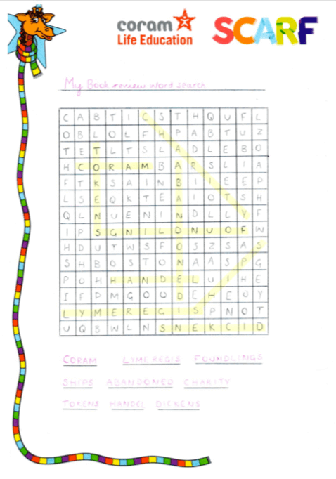 Wordsearch Answer Sheet