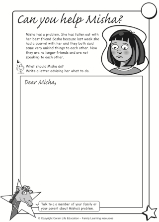 Can you help Misha activity sheet