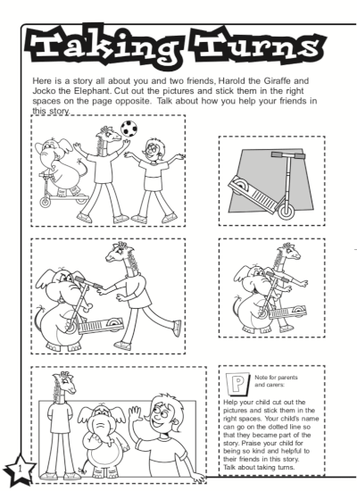 Taking turns - activity sheet