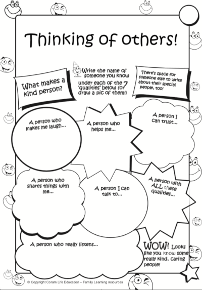 Thinking of Others - activity sheet